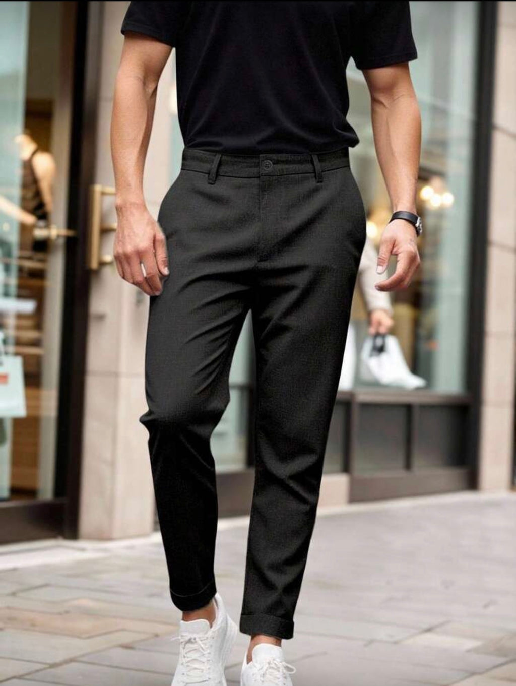 Elite Maison Tailored Black Pants
