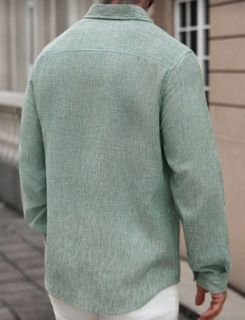 Elite Linen Shirt – Sage Green