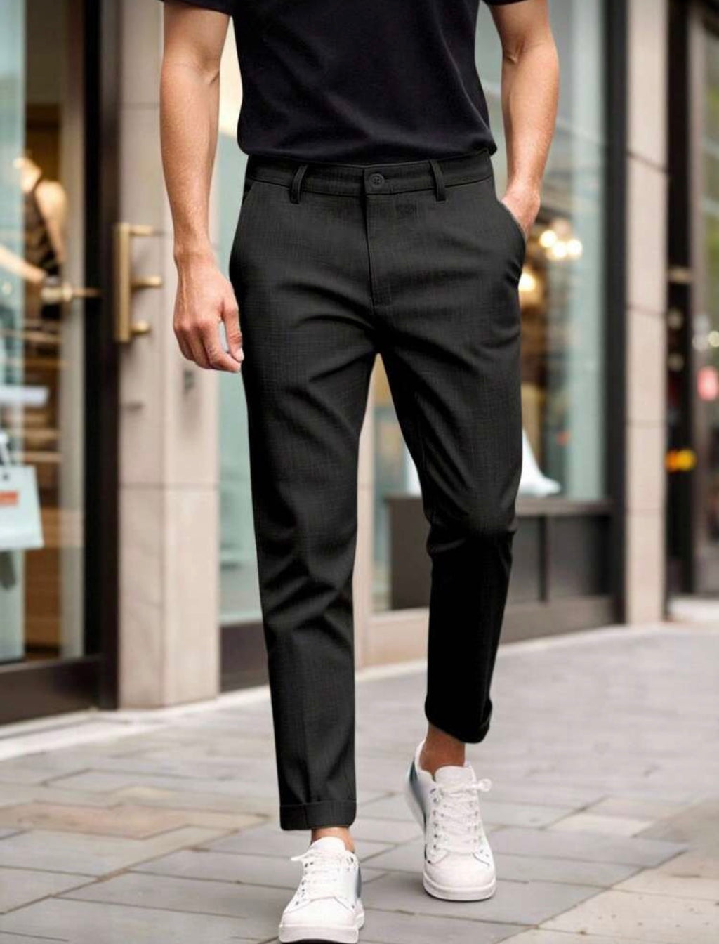 Elite Maison Tailored Black Pants