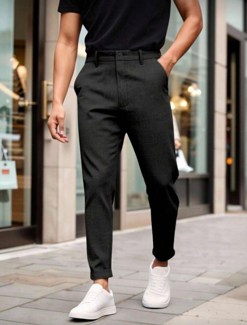 Elite Maison Tailored Black Pants
