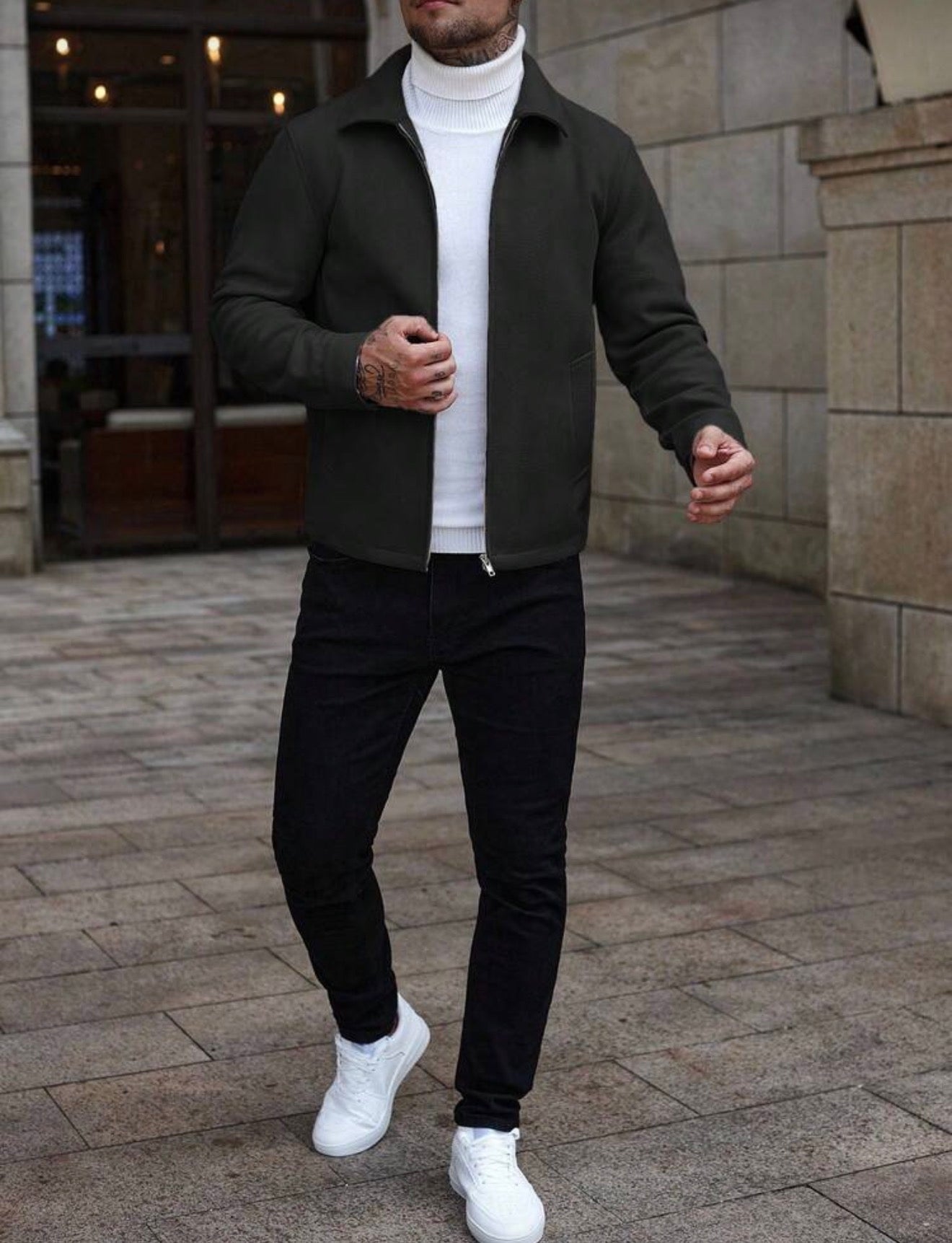 Elite Maison Luxury Zip Jacket – Modern Fit