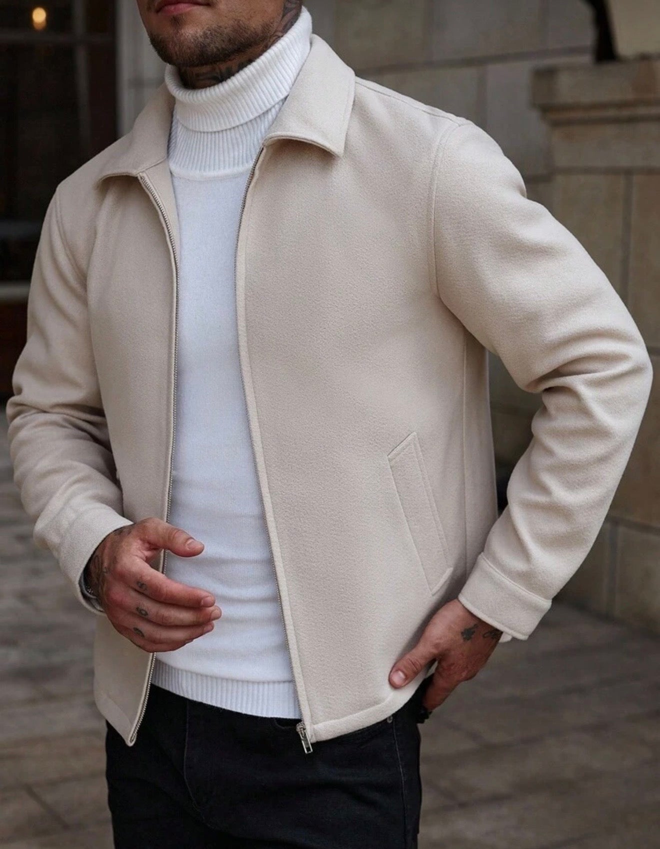 Elite Maison Luxury Zip Jacket – Modern Fit