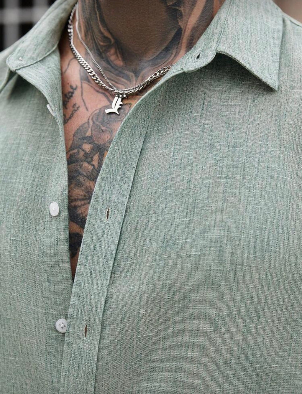 Elite Linen Shirt – Sage Green