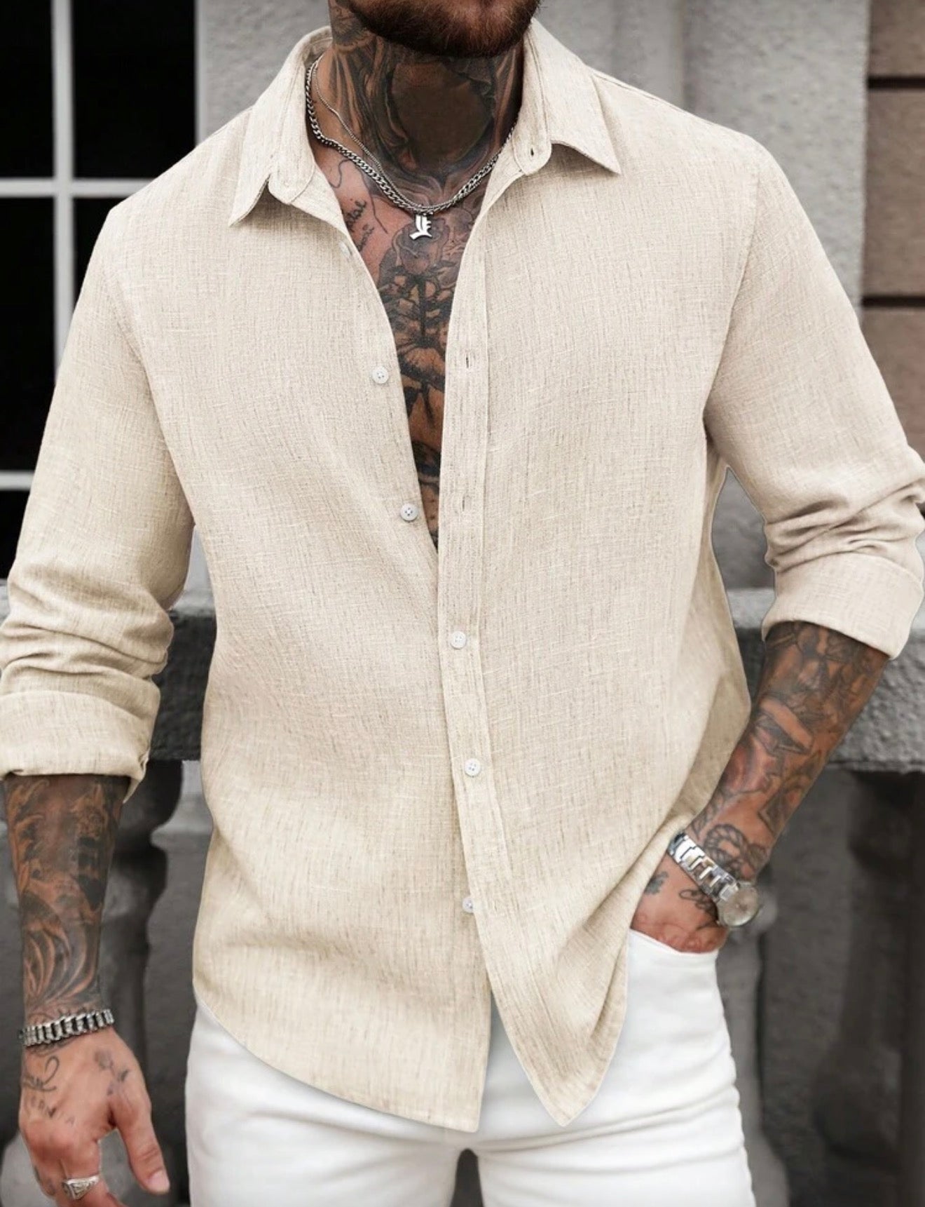 Elite Linen Shirt – Sage Green